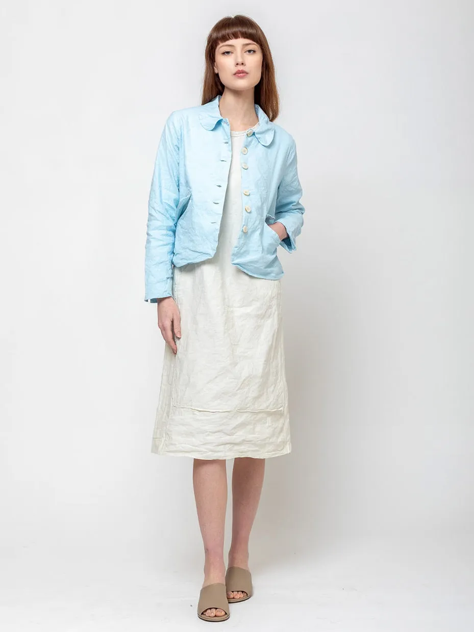 Cotton Wrinkled Jacket - Cielo