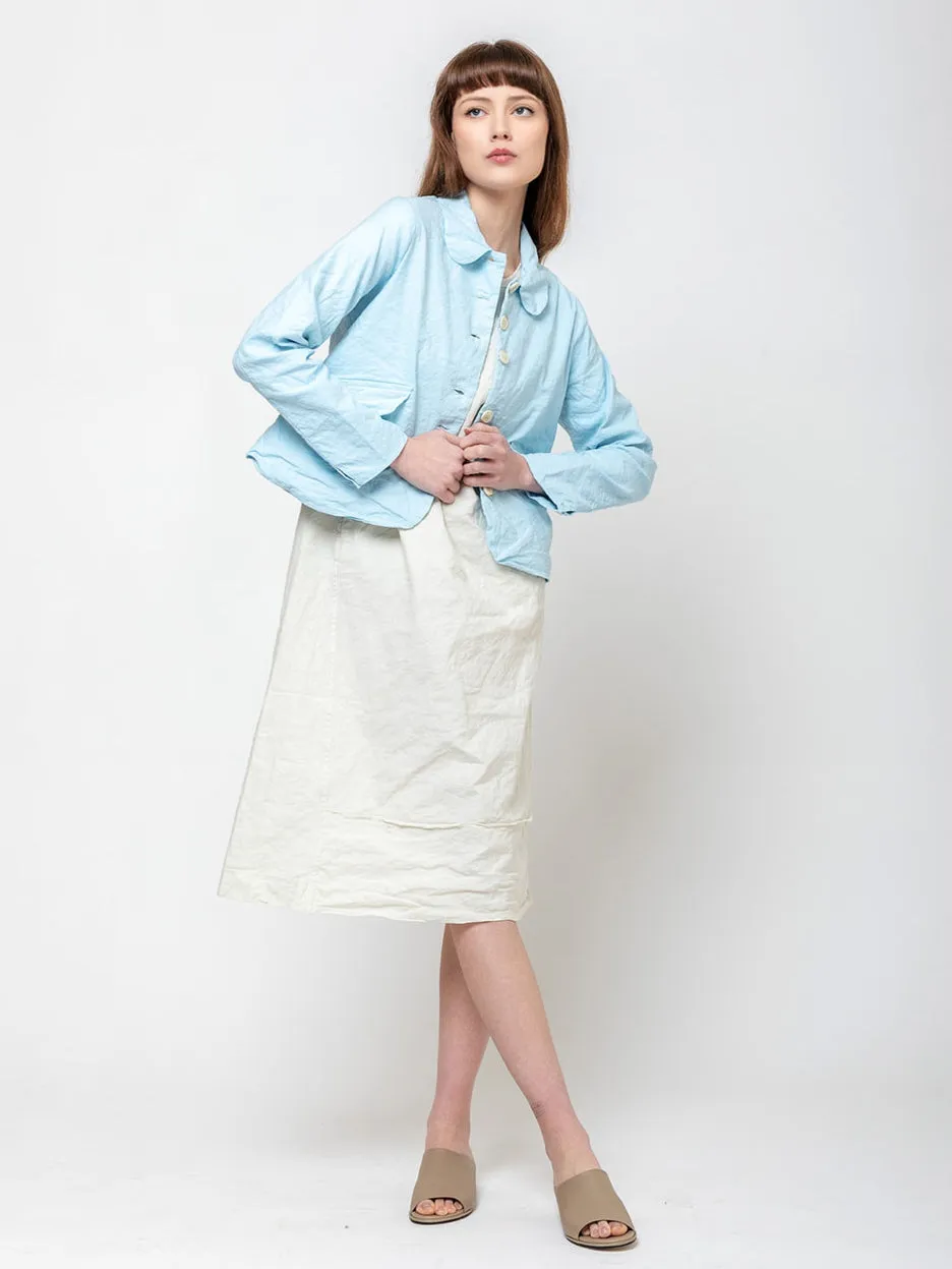 Cotton Wrinkled Jacket - Cielo