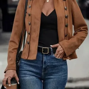CozyChic Suede Jacket : Elegant Comfort