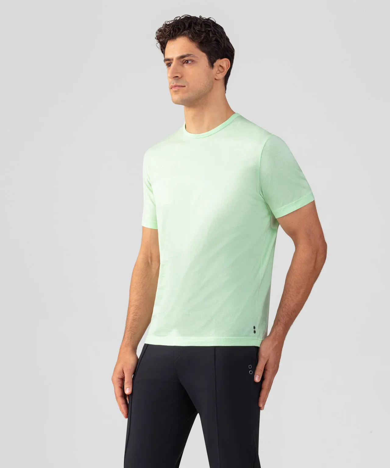 Crew Neck T-Shirt Eyelet Edition: Aloe Vera