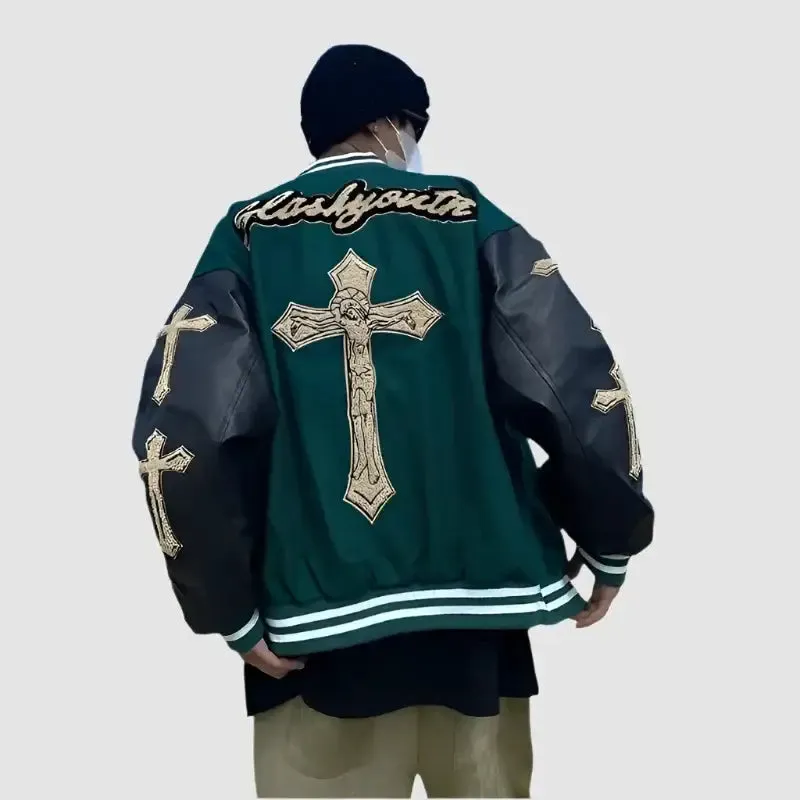 Cross Leather Jacket