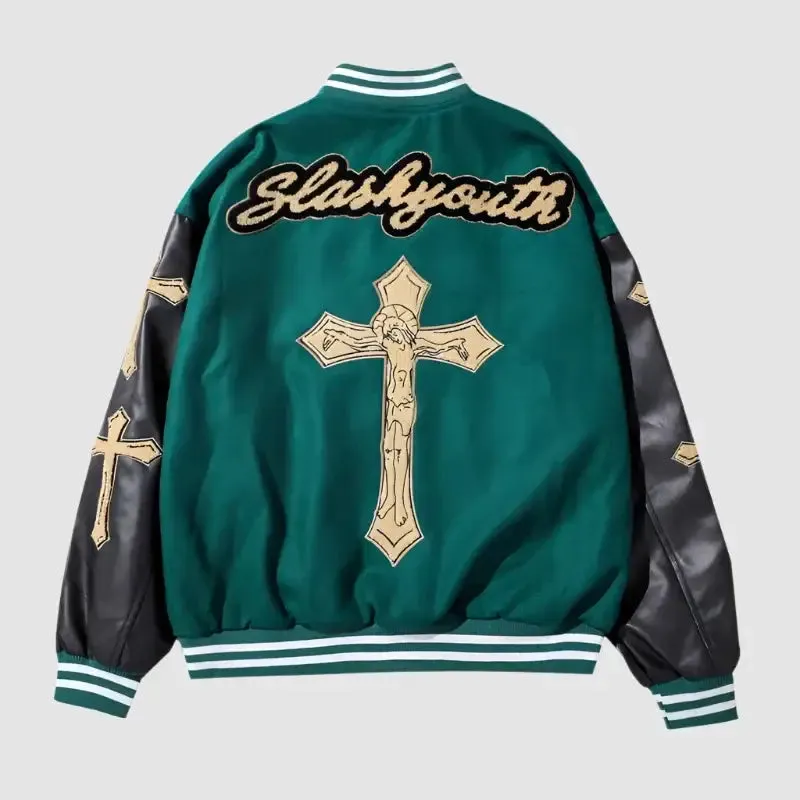 Cross Leather Jacket