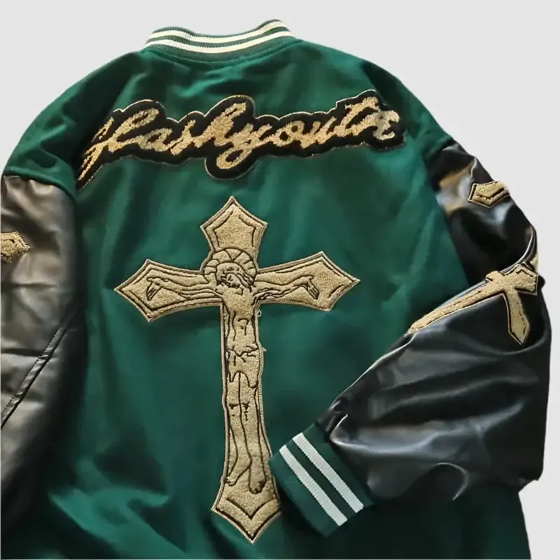 Cross Leather Jacket