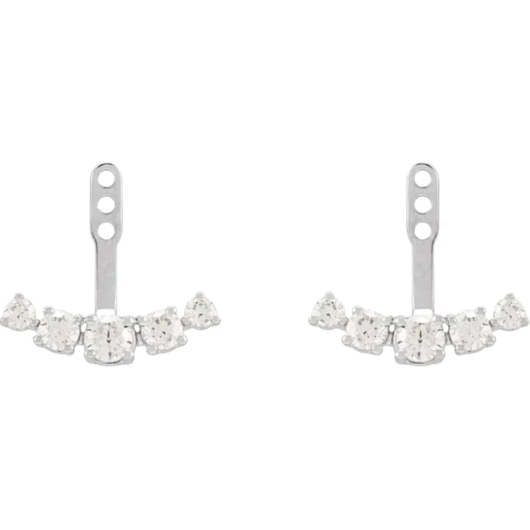 Curved Lab-Grown Diamond Earring Jackets (1 CTW)
