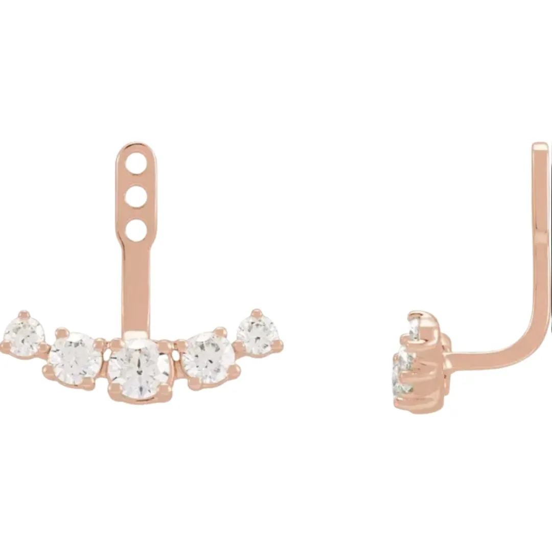Curved Lab-Grown Diamond Earring Jackets (1 CTW)