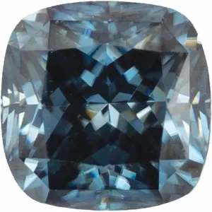 Cushion Diamond Faceted FAB Blue Moissanite Loose Stone