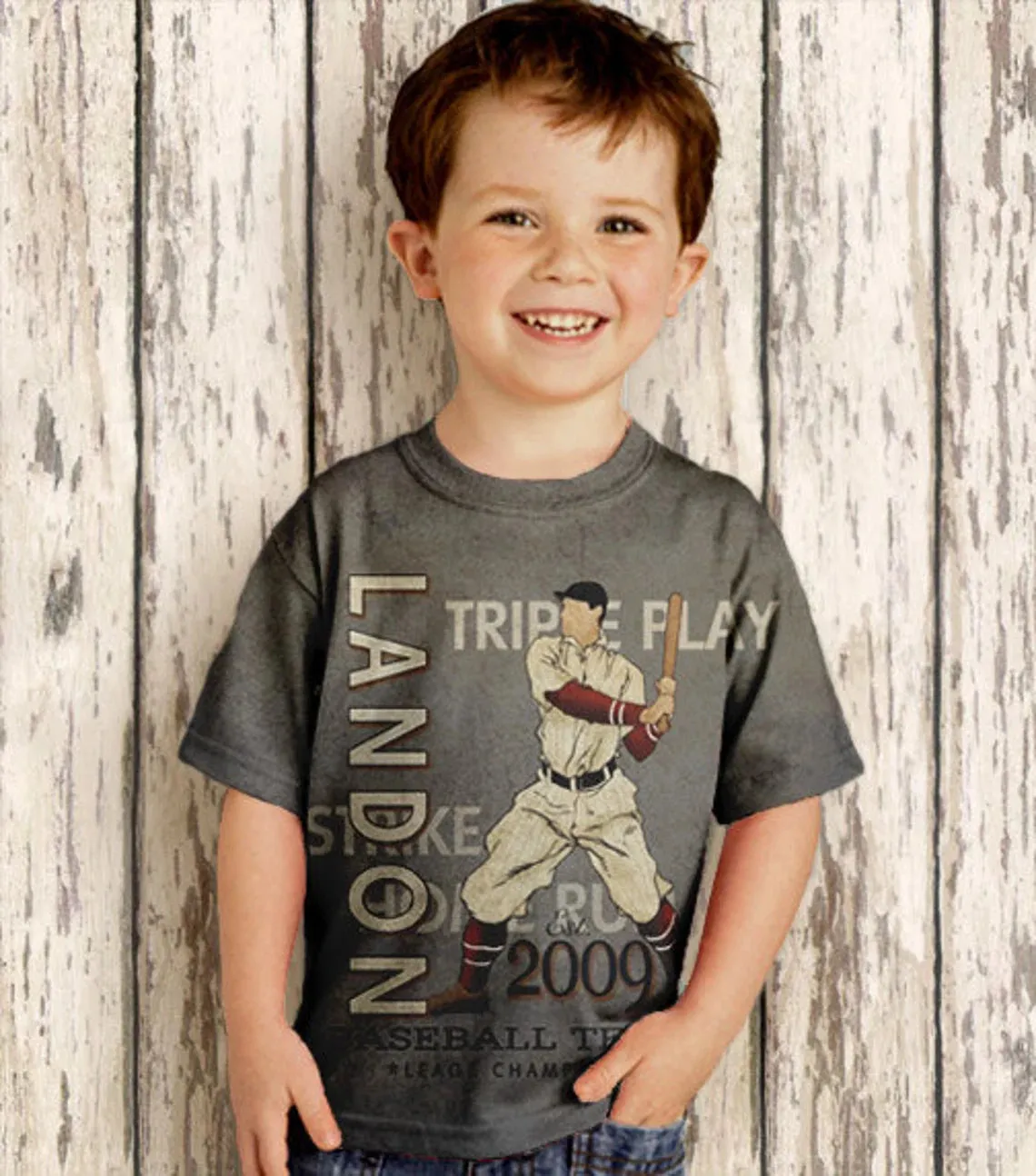Custom Baseball Shirt, Personalized Name T-Shirt, Boys Top, Gift For Kids.