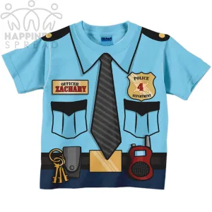 Custom Name and Number Police Officer Shirt, Personalized Boys Policeman Birthday T-Shirt, Birthday Shirt, Police Birthday Shirt, Police Costume