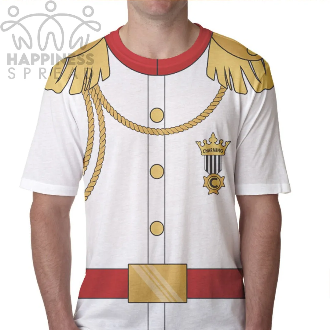 Custom Name Prince Charming Shirt, Personalized White Prince Charming Birthday T-Shirt, Boys Formal Prince Shirt.