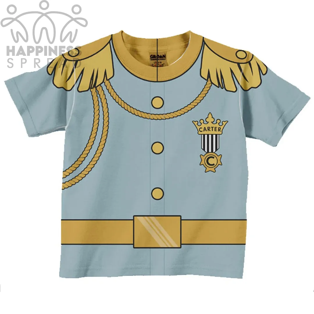 Custom Name Prince Charming Shirt, Personalized White Prince Charming Birthday T-Shirt, Boys Formal Prince Shirt.