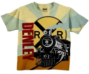 Custom Shirt Boys Train, Personalized Birthday Steam Engine T-Shirt.