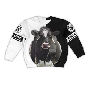 Dairy Cattle 3D Shirts For Kids Hoodie