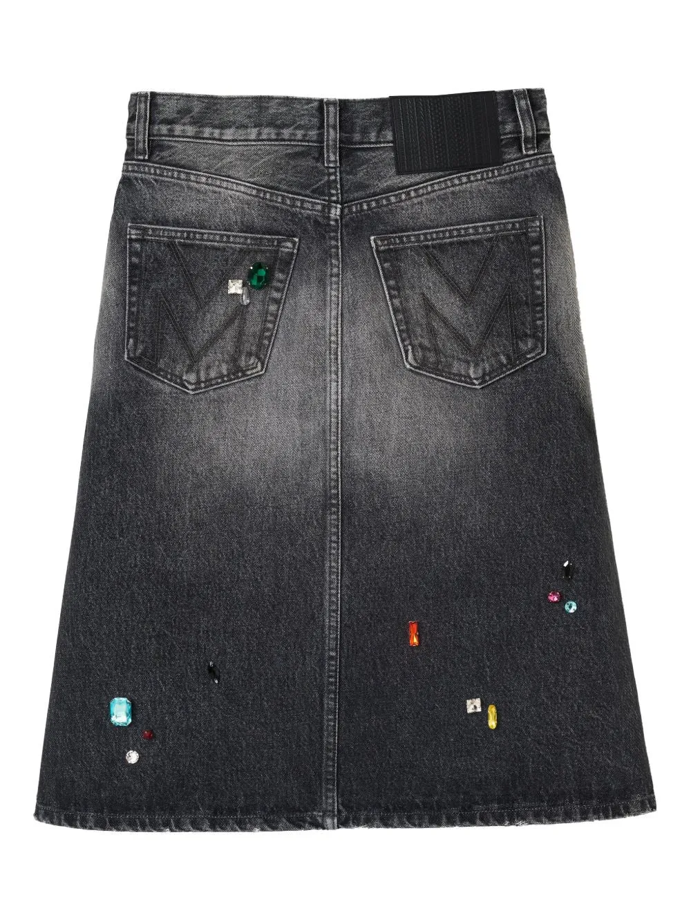 Denim midi skirt