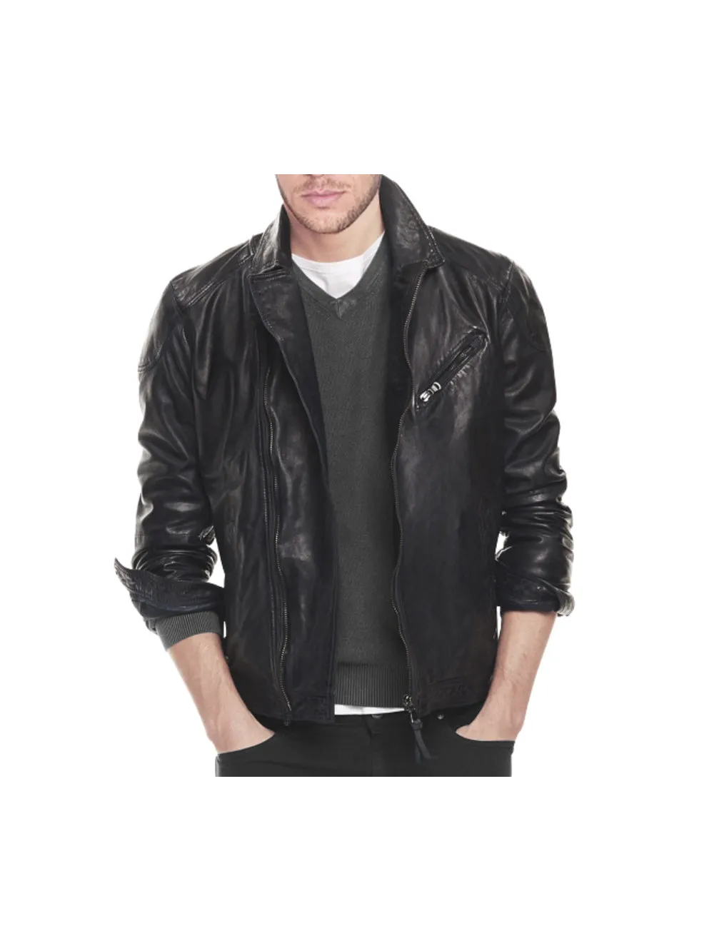 Designer Elegant Biker Genuine Leather Jacket for Men