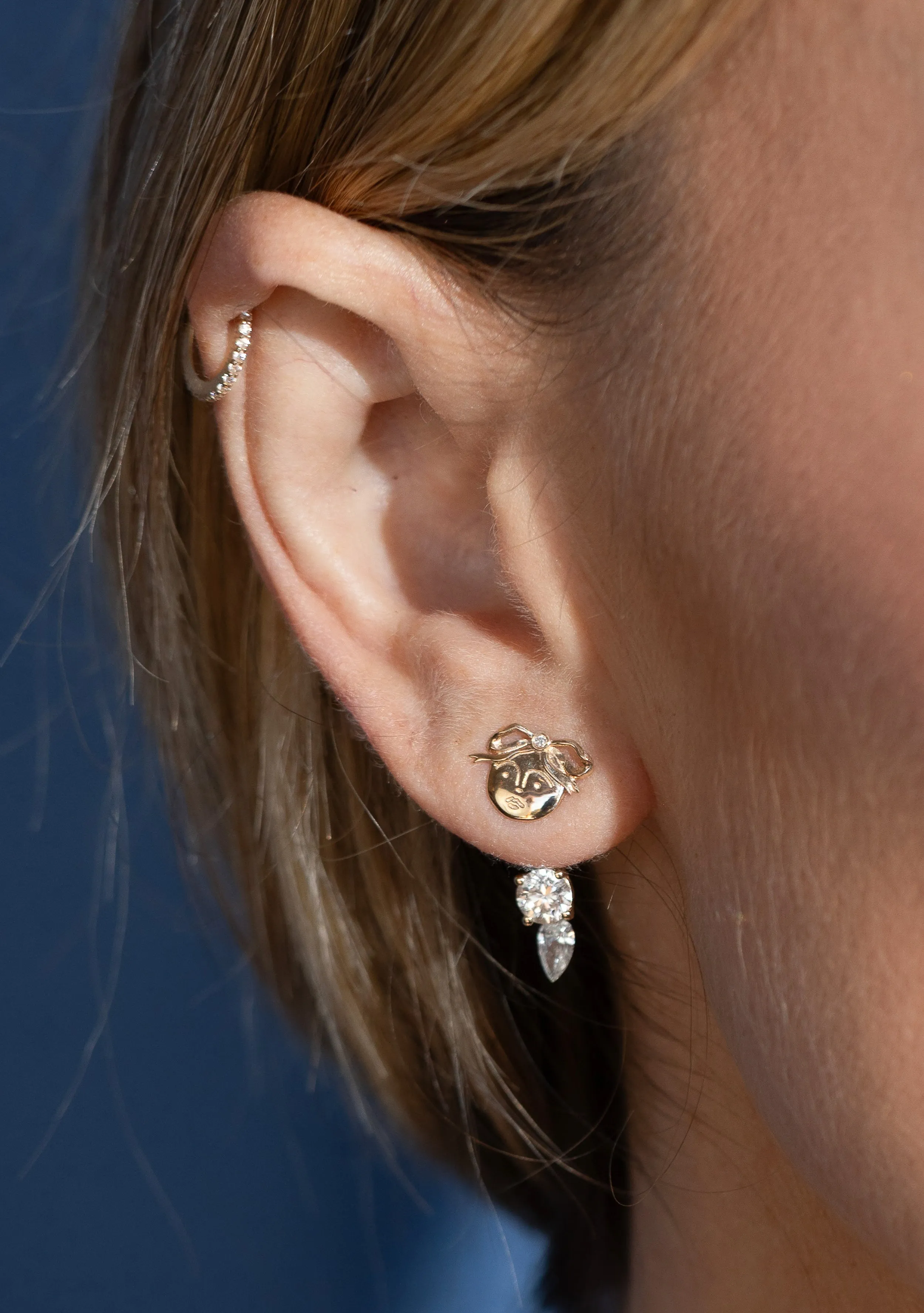 Diamond Moon Stud