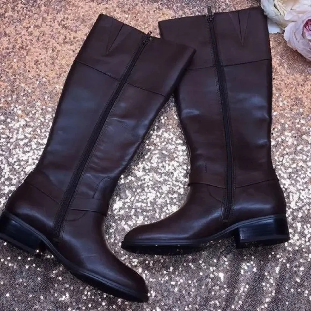 DKNY Black Suede Tall Boots 6.5M