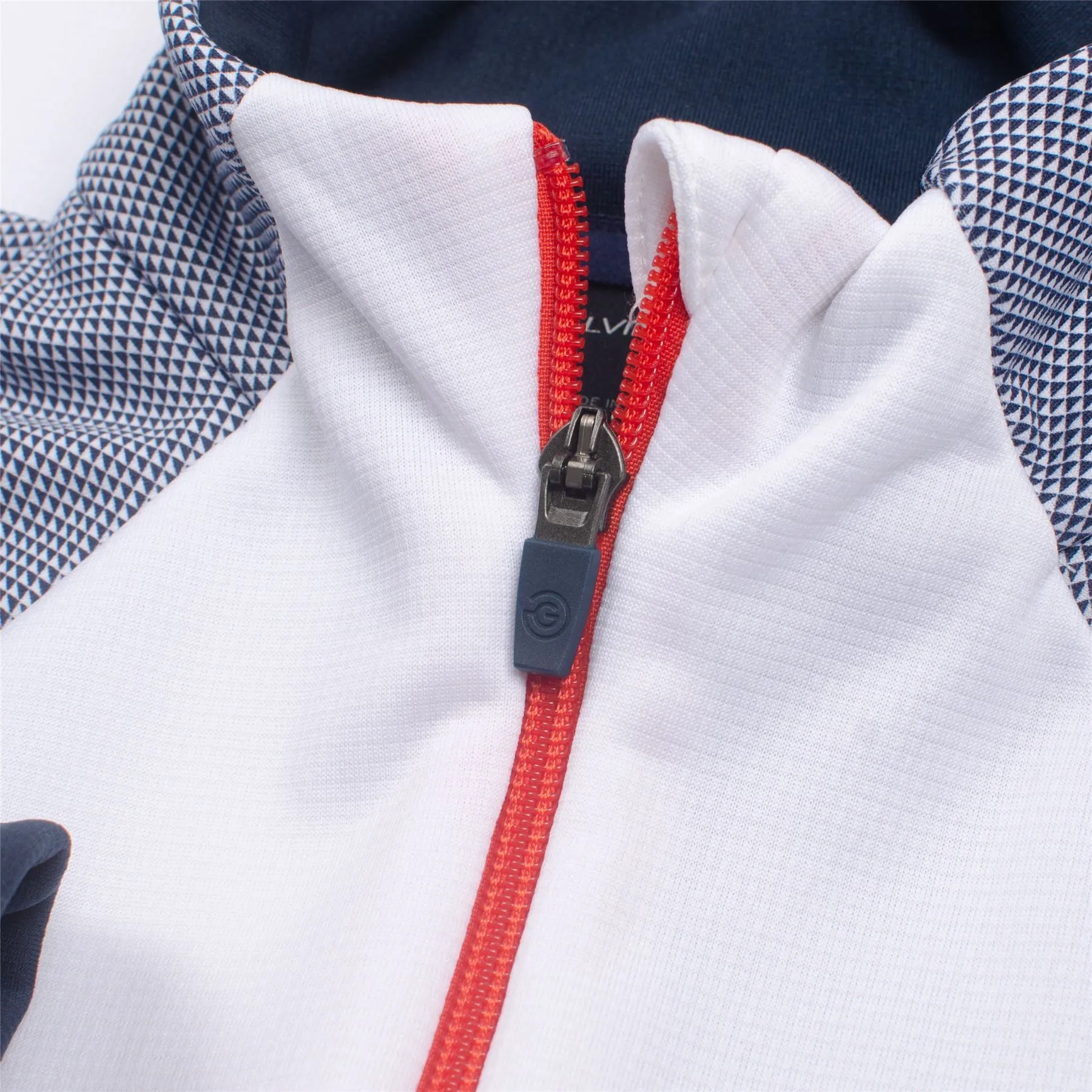 Donald Insula Jacket White/Navy/Orange