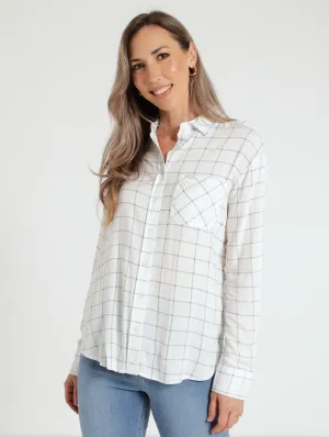 Dotted Check Easy Shirt - White/Black