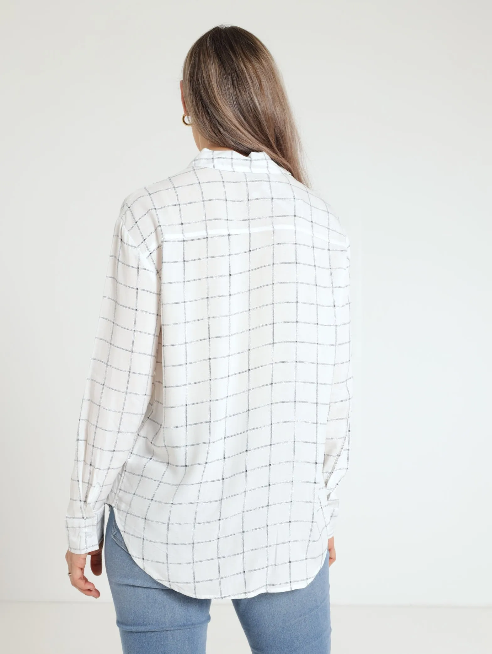 Dotted Check Easy Shirt - White/Black