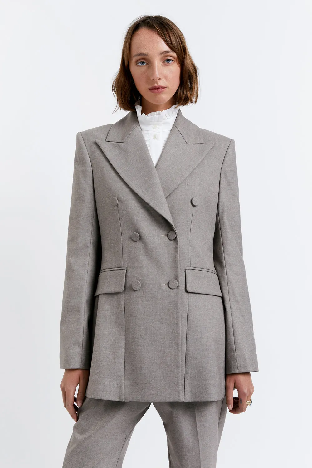 Double Breasted Blazer Bran