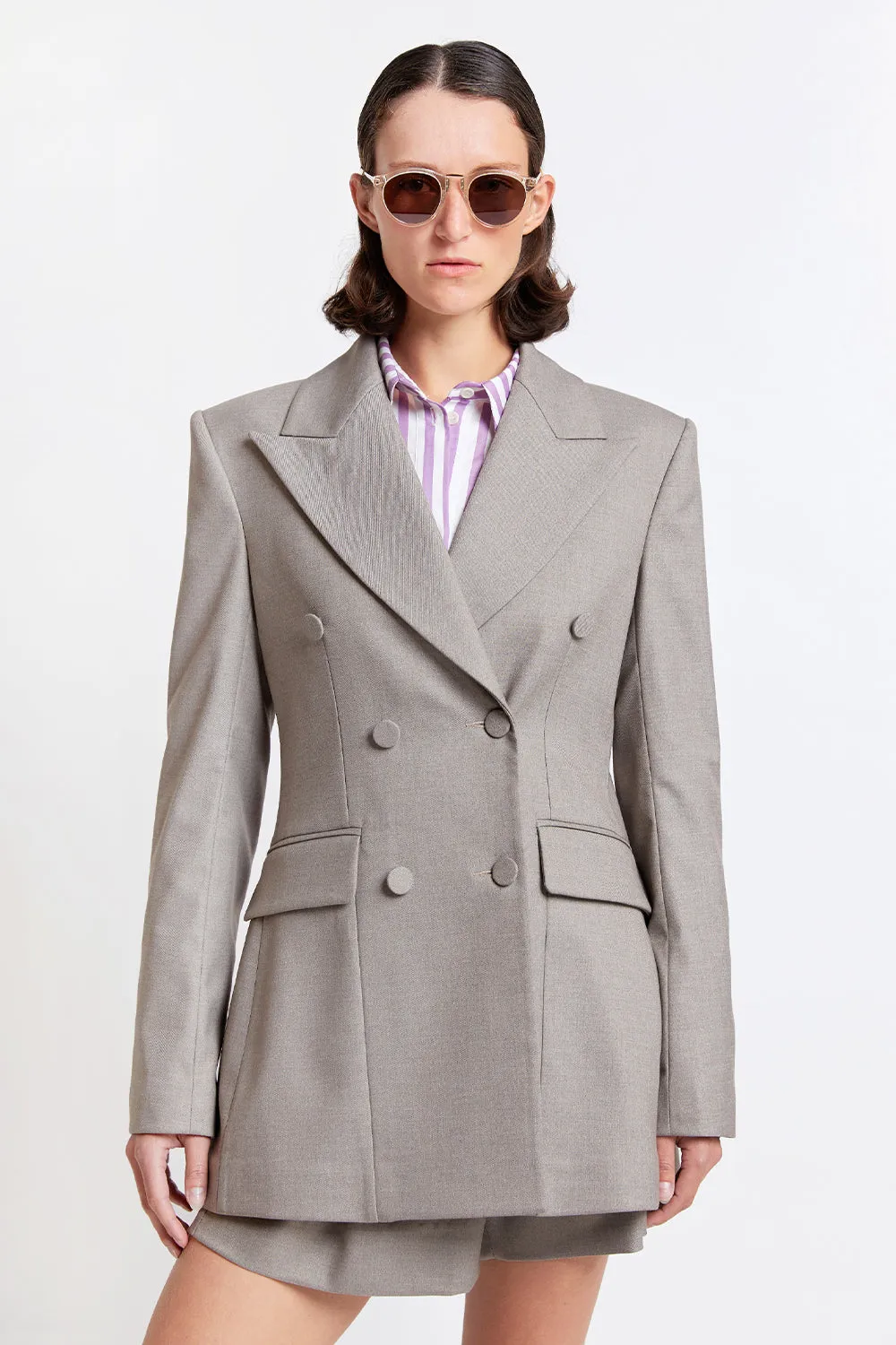 Double Breasted Blazer Bran