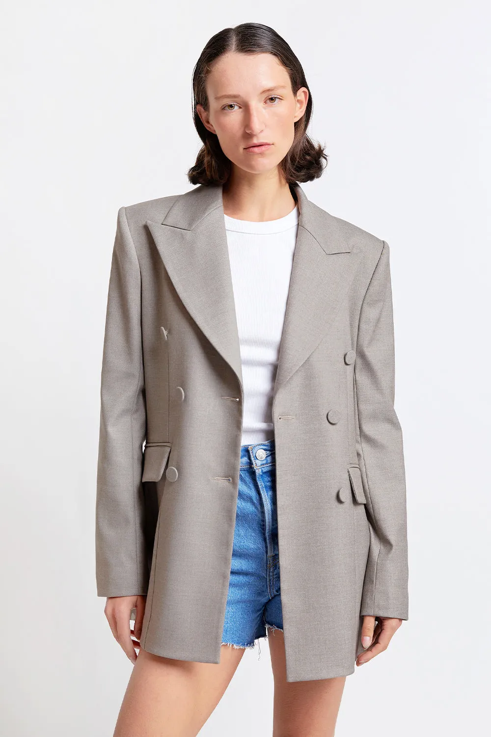Double Breasted Blazer Bran