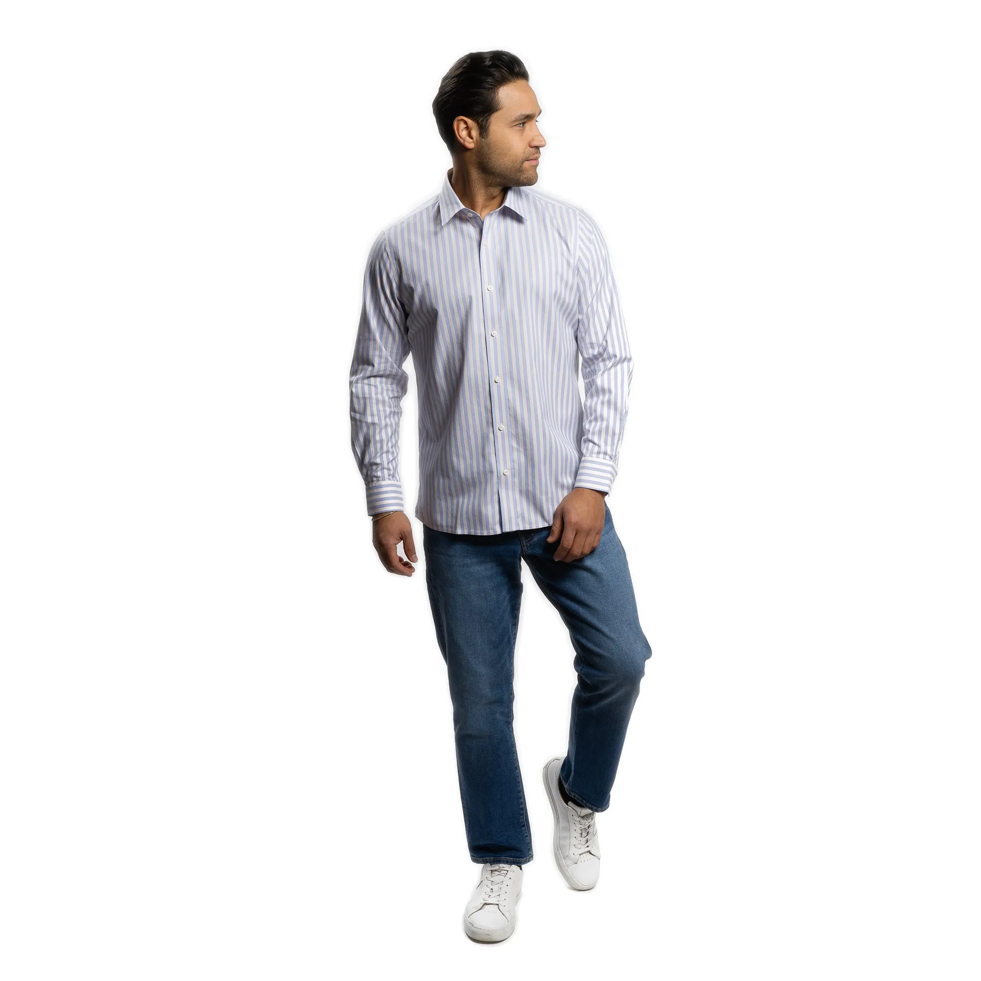 Easy Care Dress Shirt Standard Fit - Yellow Stripe