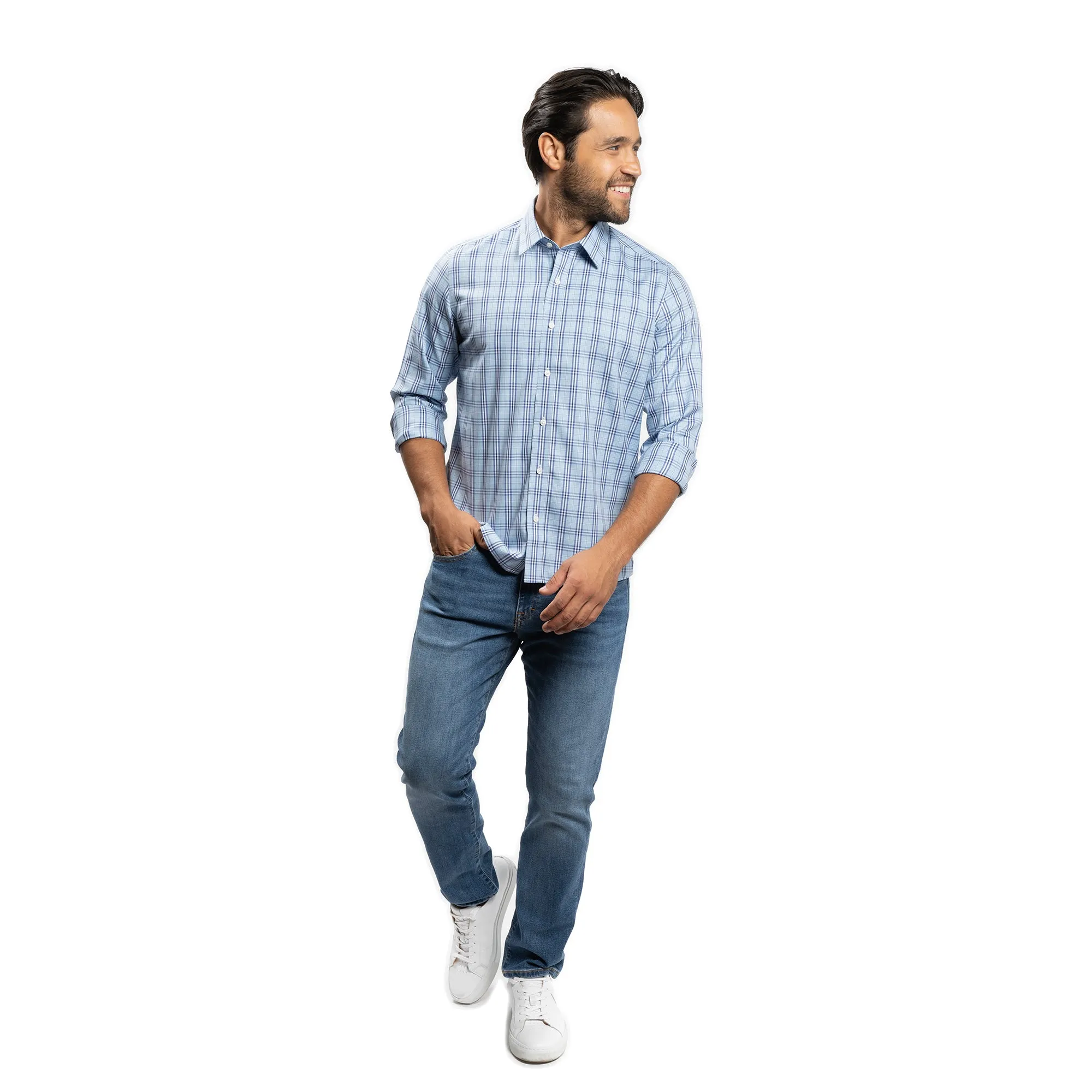 Easy Care Everyday Shirt - Blue Plaid
