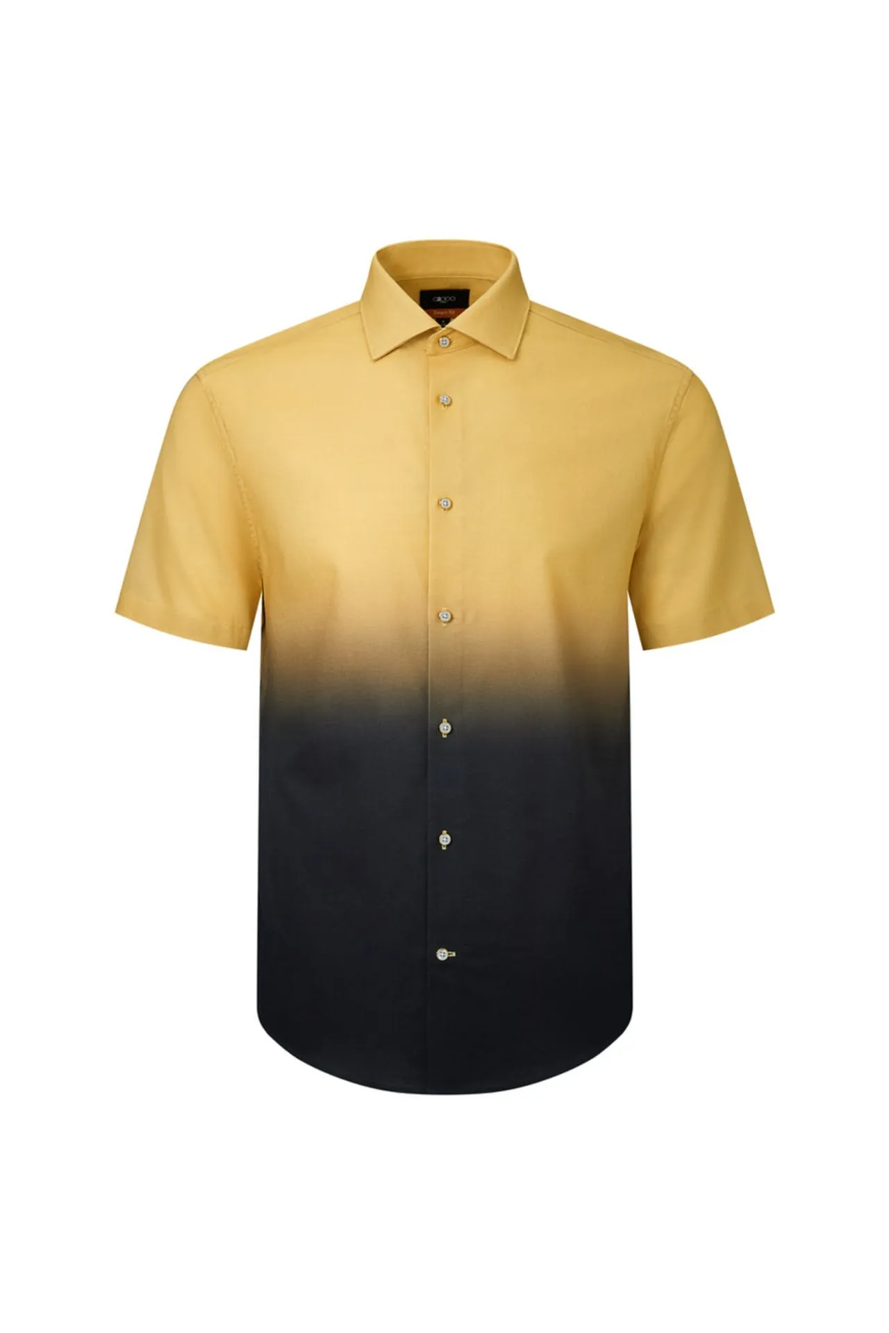 Easy Care Gradient Cotton Oxford Smart Fit Short Sleeve Casual Shirt