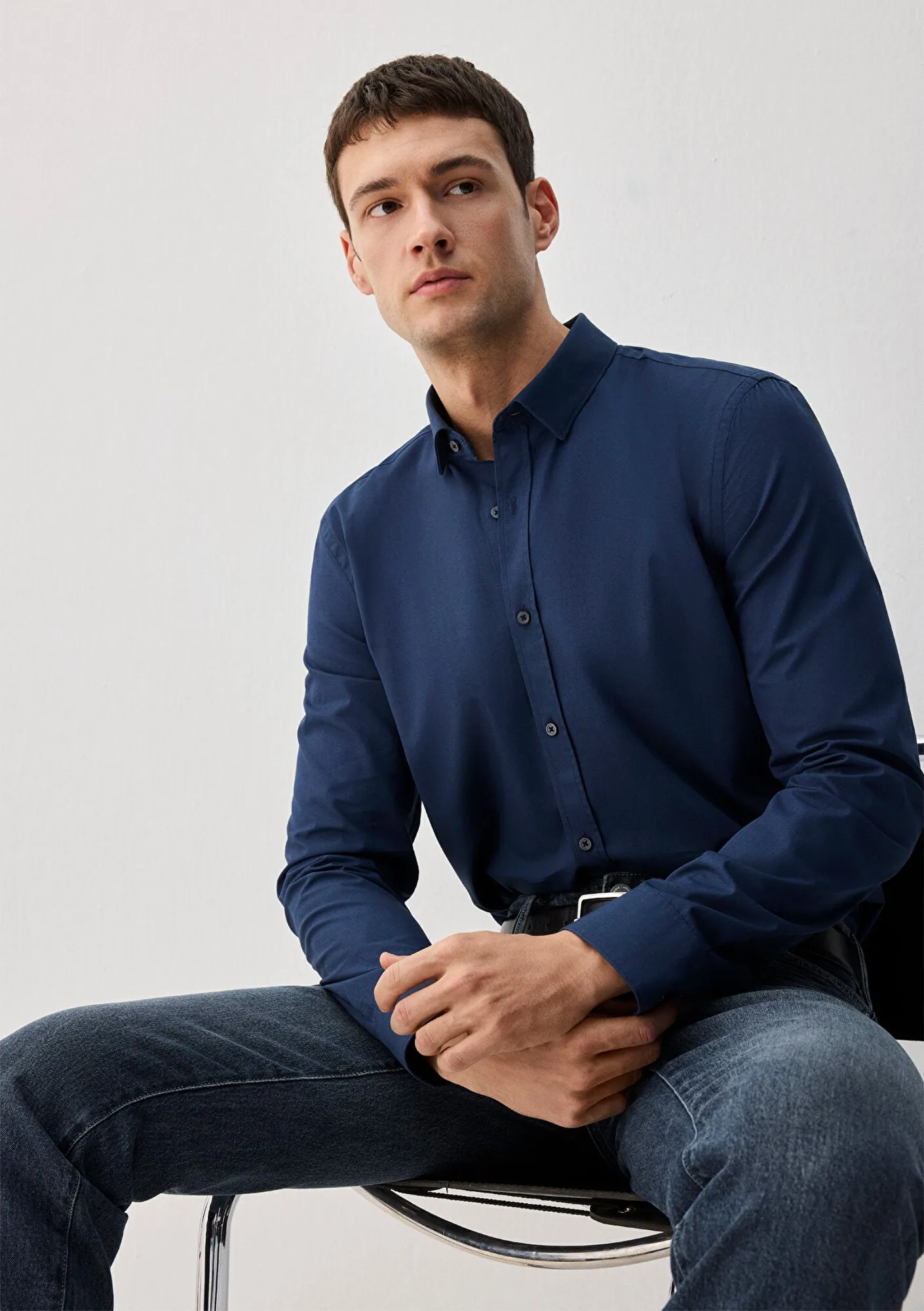 Easy Care Navy Shirt