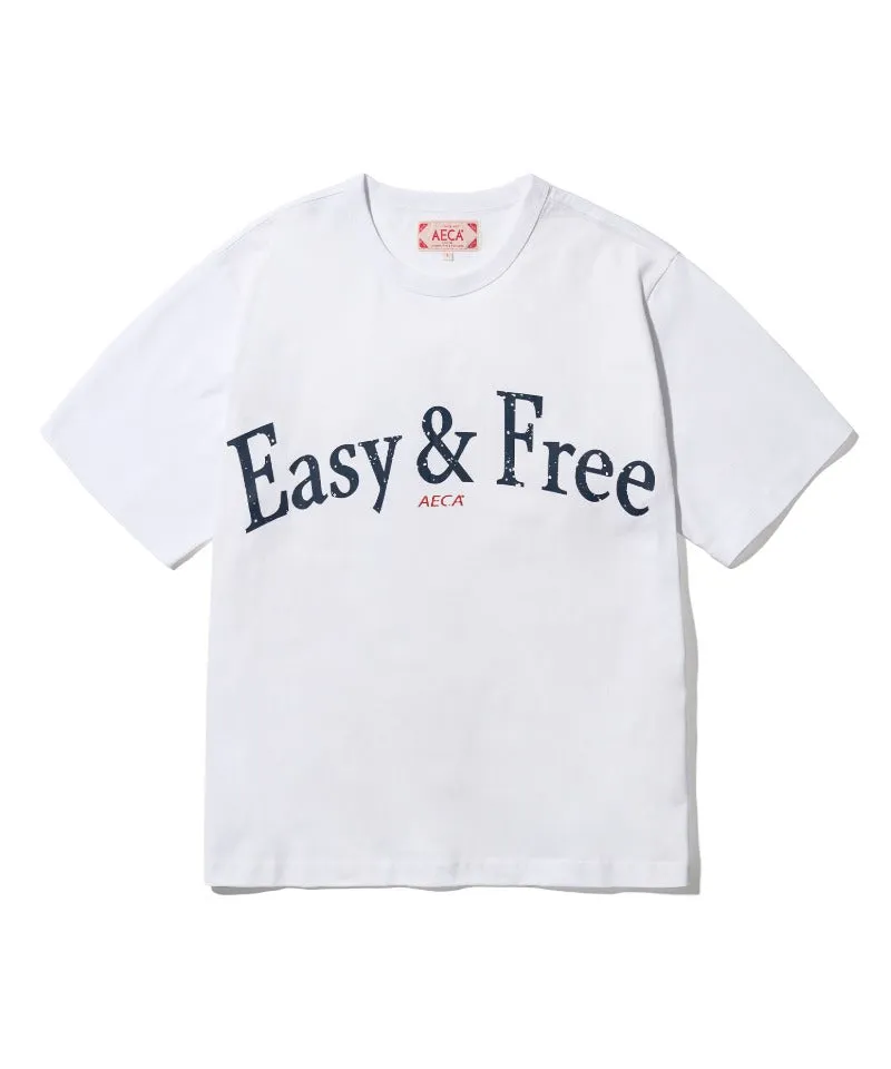 EASY&FREE HALF SLEEVE TEE-WHITE