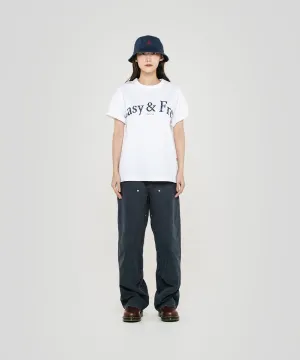 EASY&FREE HALF SLEEVE TEE-WHITE