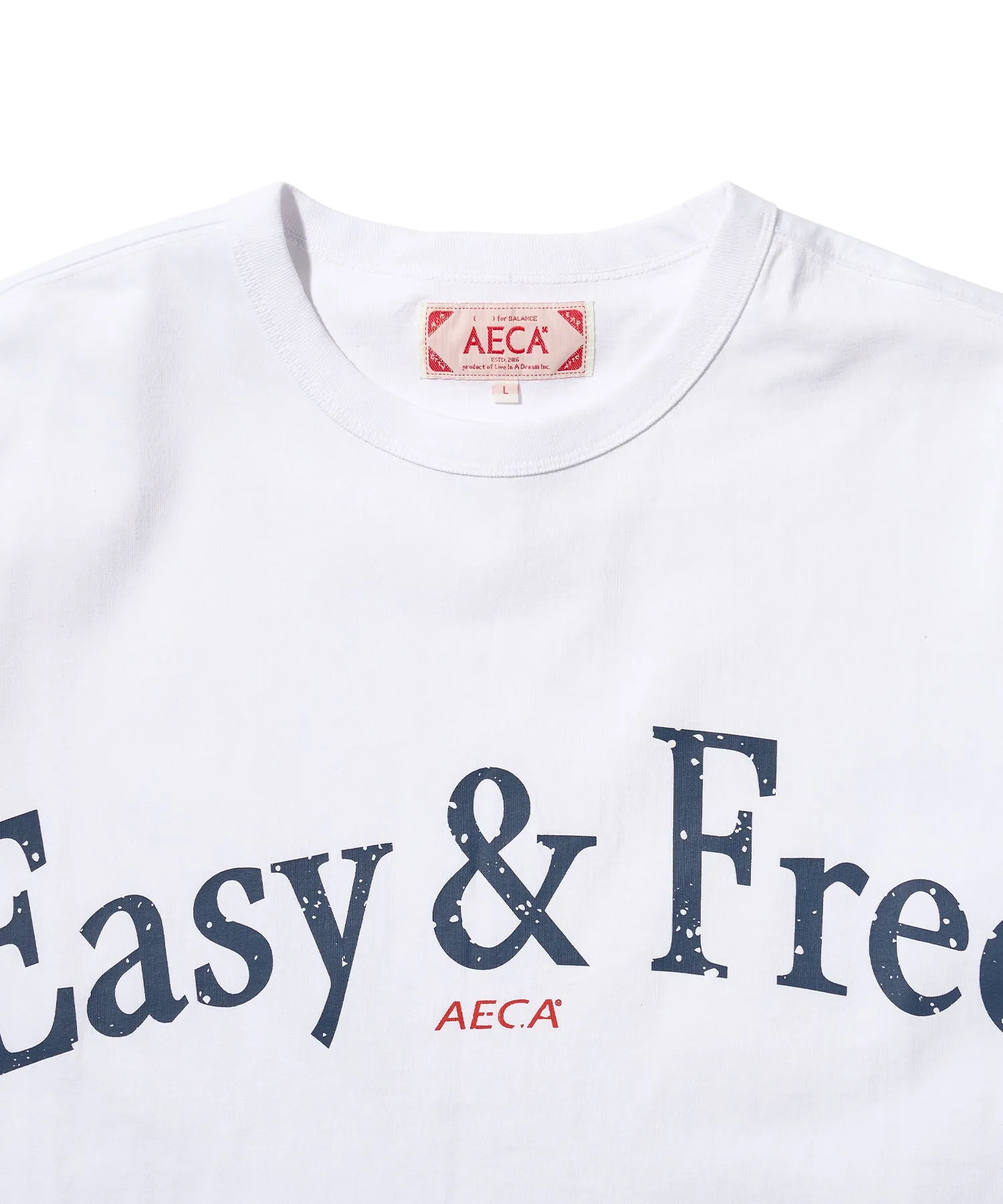 EASY&FREE HALF SLEEVE TEE-WHITE