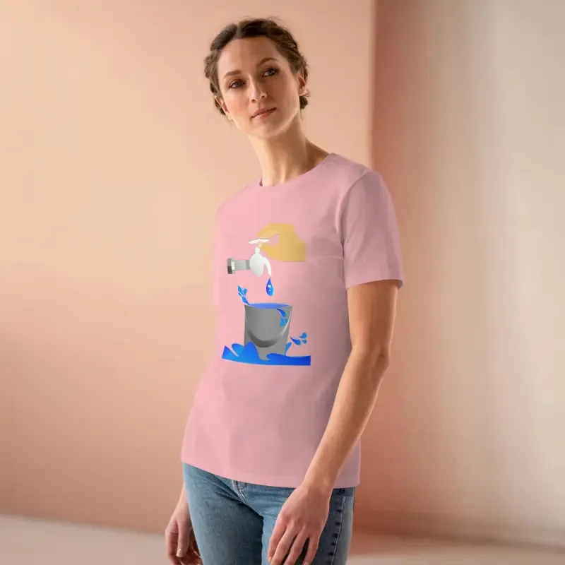 Eco Chic Women Premium Tee Save Water in Style
