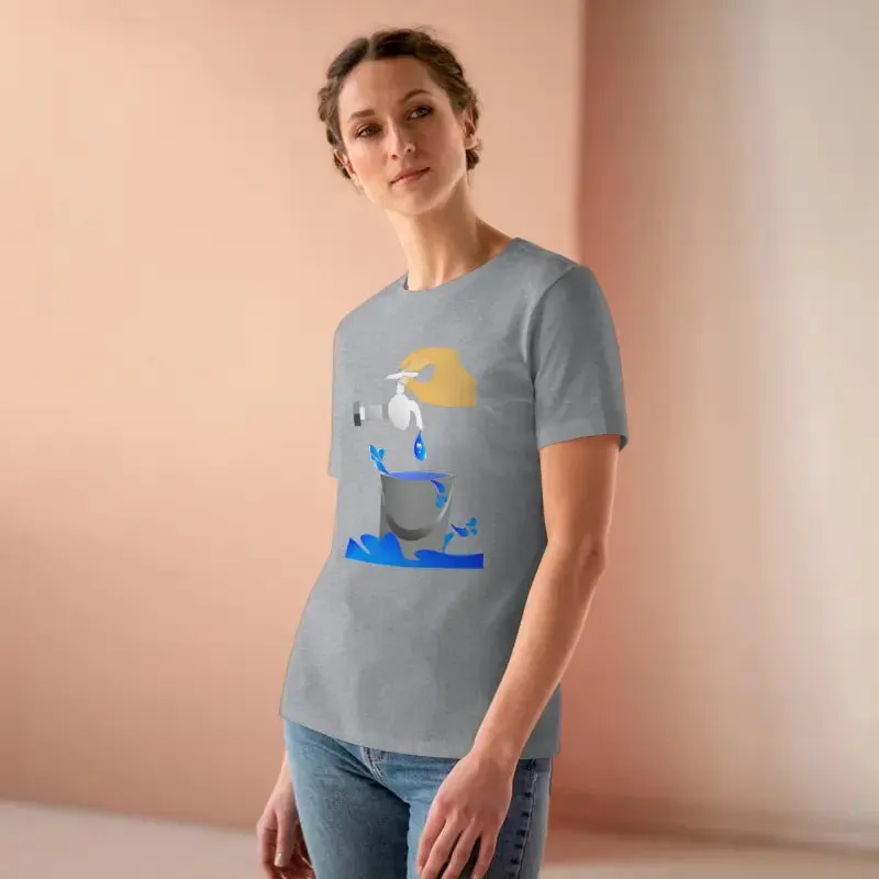Eco Chic Women Premium Tee Save Water in Style