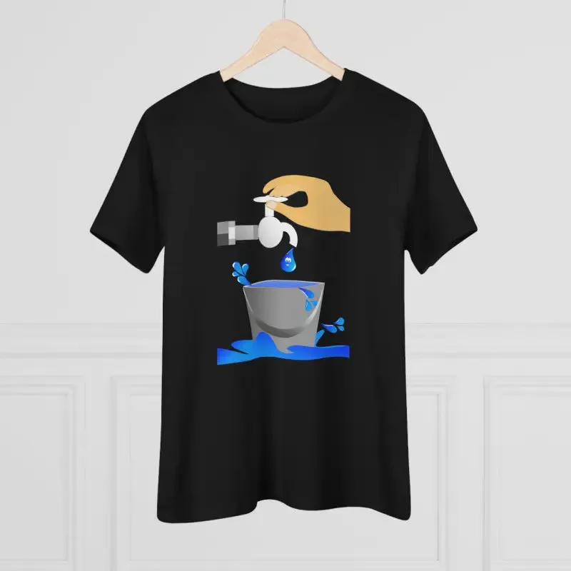 Eco Chic Women Premium Tee Save Water in Style