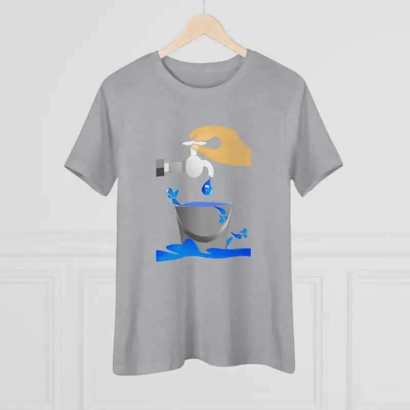 Eco Chic Women Premium Tee Save Water in Style