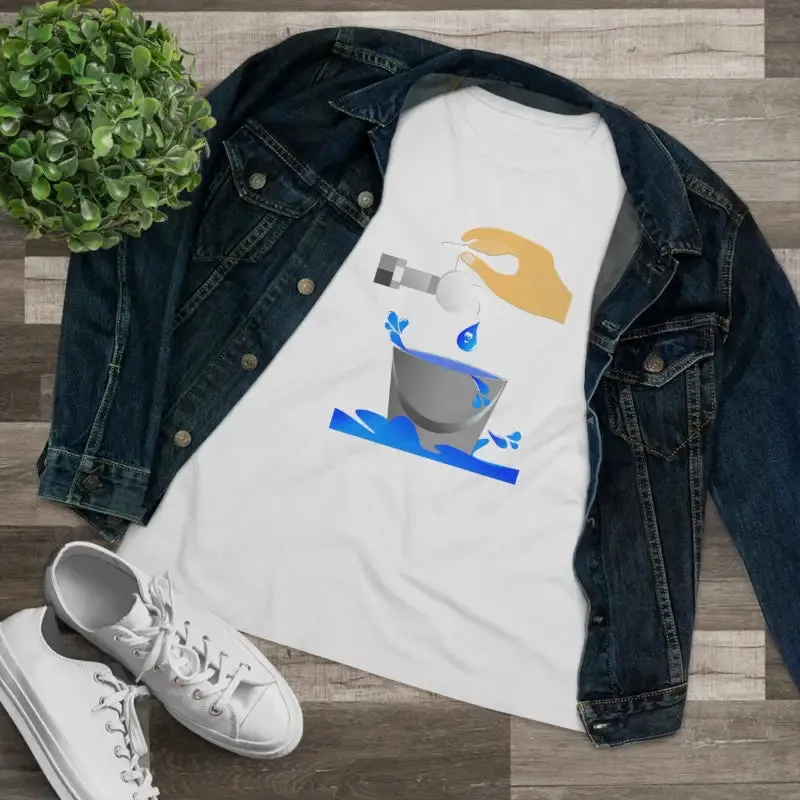 Eco Chic Women Premium Tee Save Water in Style