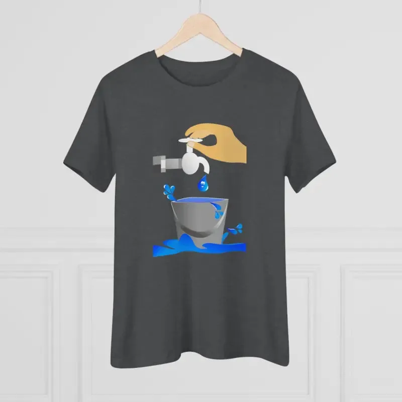 Eco Chic Women Premium Tee Save Water in Style