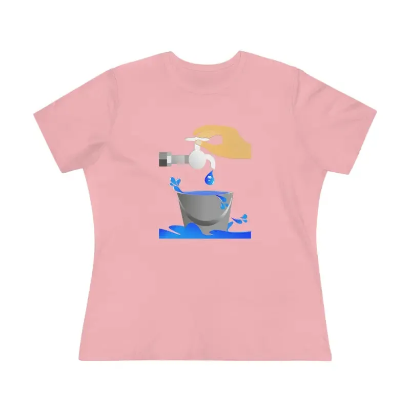 Eco Chic Women Premium Tee Save Water in Style