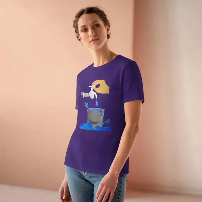 Eco Chic Women Premium Tee Save Water in Style