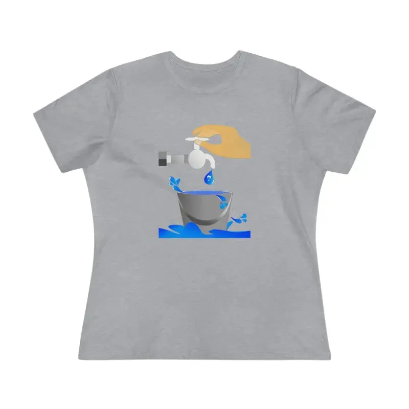 Eco Chic Women Premium Tee Save Water in Style
