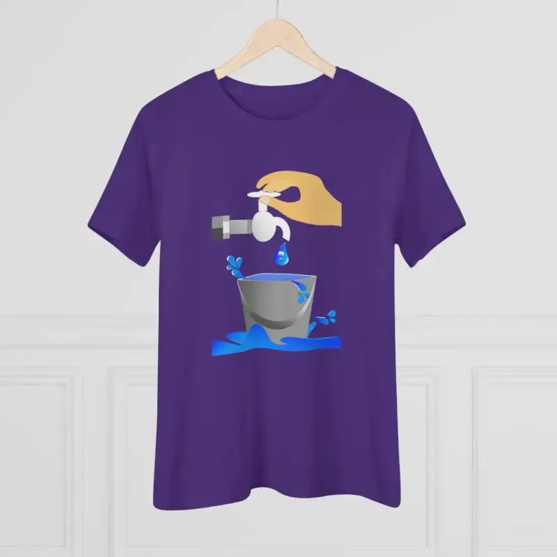 Eco Chic Women Premium Tee Save Water in Style
