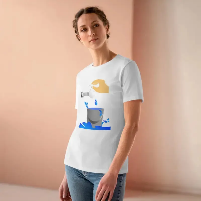 Eco Chic Women Premium Tee Save Water in Style