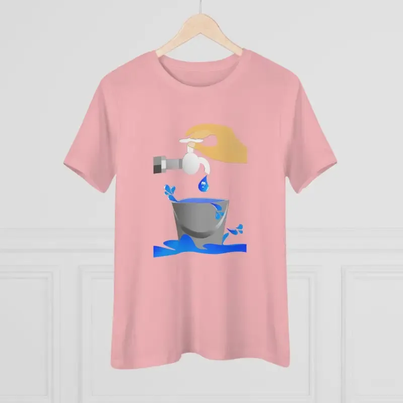 Eco Chic Women Premium Tee Save Water in Style