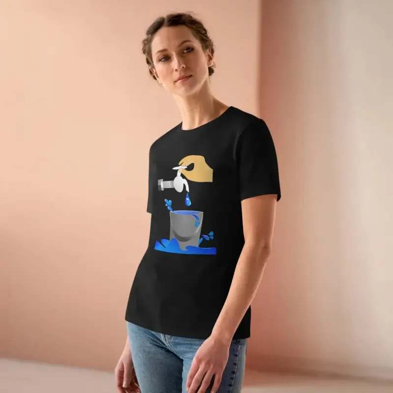 Eco Chic Women Premium Tee Save Water in Style