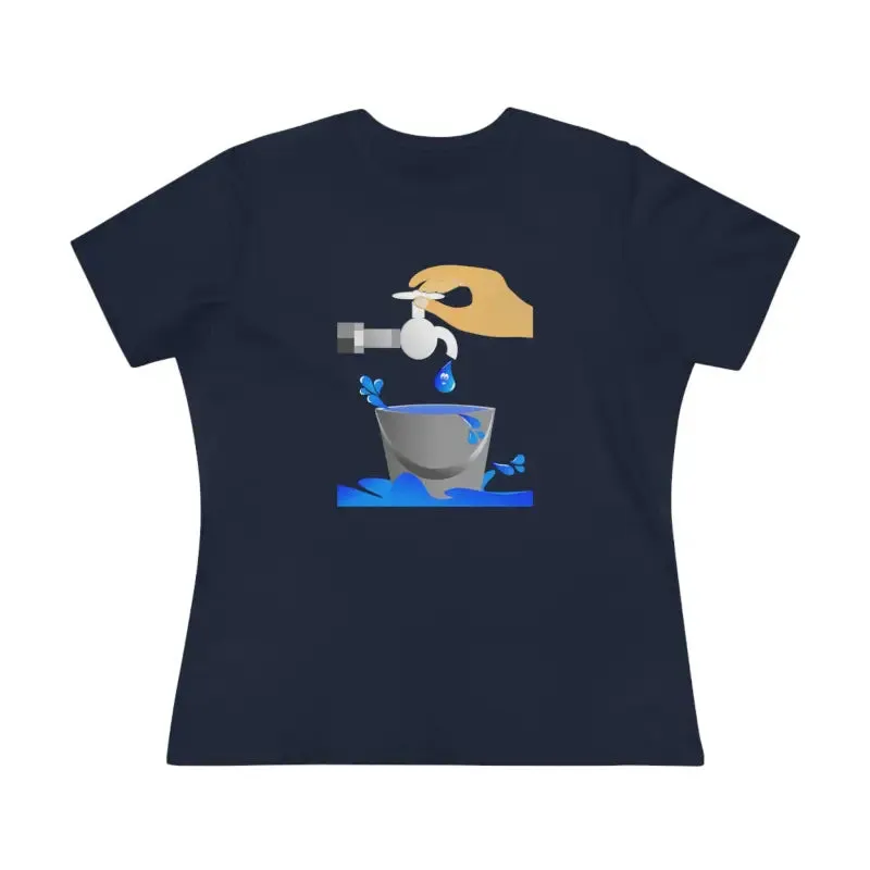 Eco Chic Women Premium Tee Save Water in Style