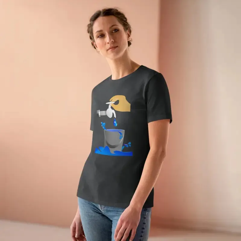 Eco Chic Women Premium Tee Save Water in Style