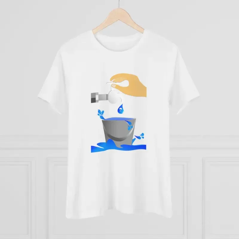 Eco Chic Women Premium Tee Save Water in Style
