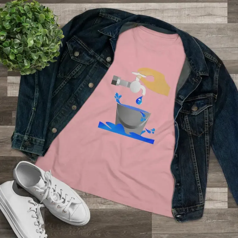 Eco Chic Women Premium Tee Save Water in Style